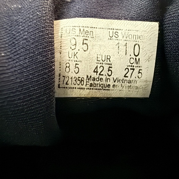 Vans UltraRange Navy White Sneakers Men’s 9.5 / Women’s 11 Skate Shoes - Picture 7 of 10